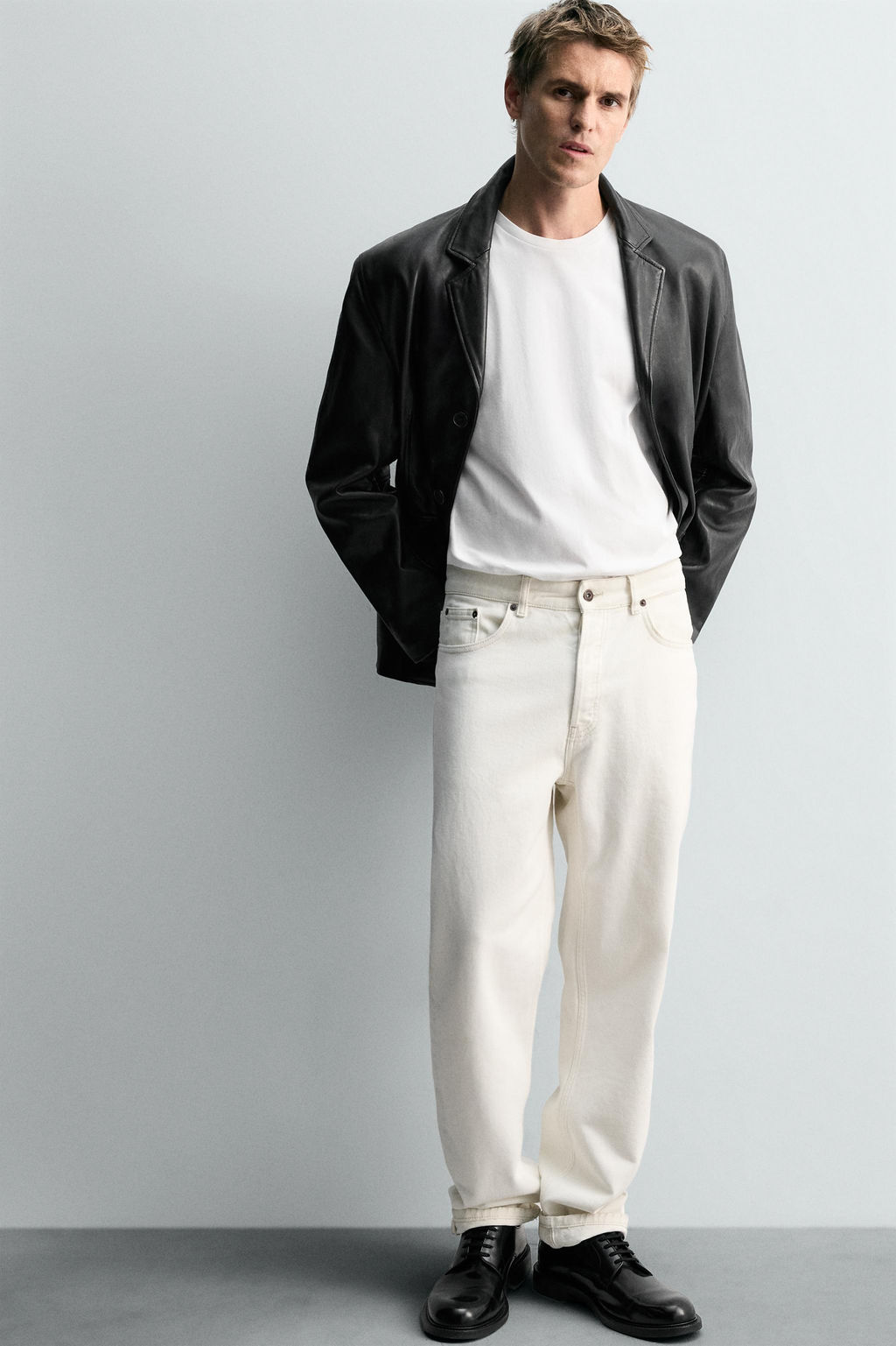 LEATHER BLAZER - Zara фото 7