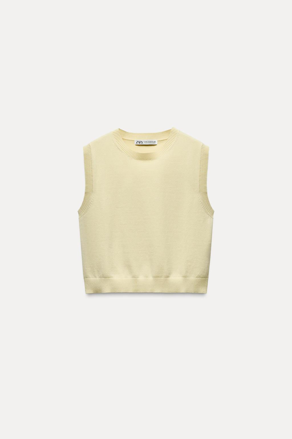 SLEEVELESS PLAIN KNIT TOP - Zara фото 16