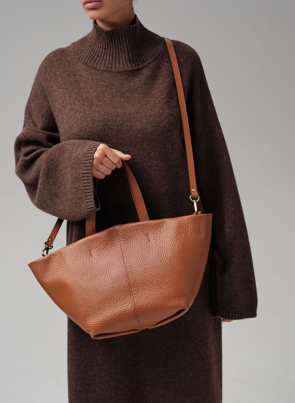 Кожаная сумка Azaro 31355 коричневый камень