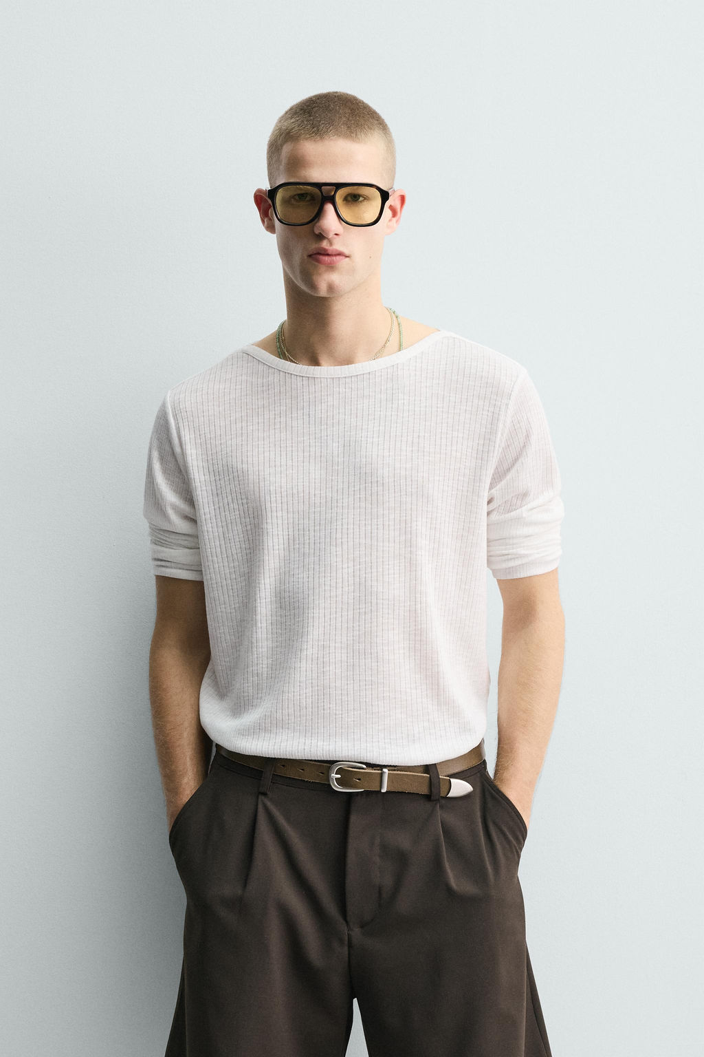 CAMISETA RELAXED FIT ESTRUCTURA CANAL? / Blanco