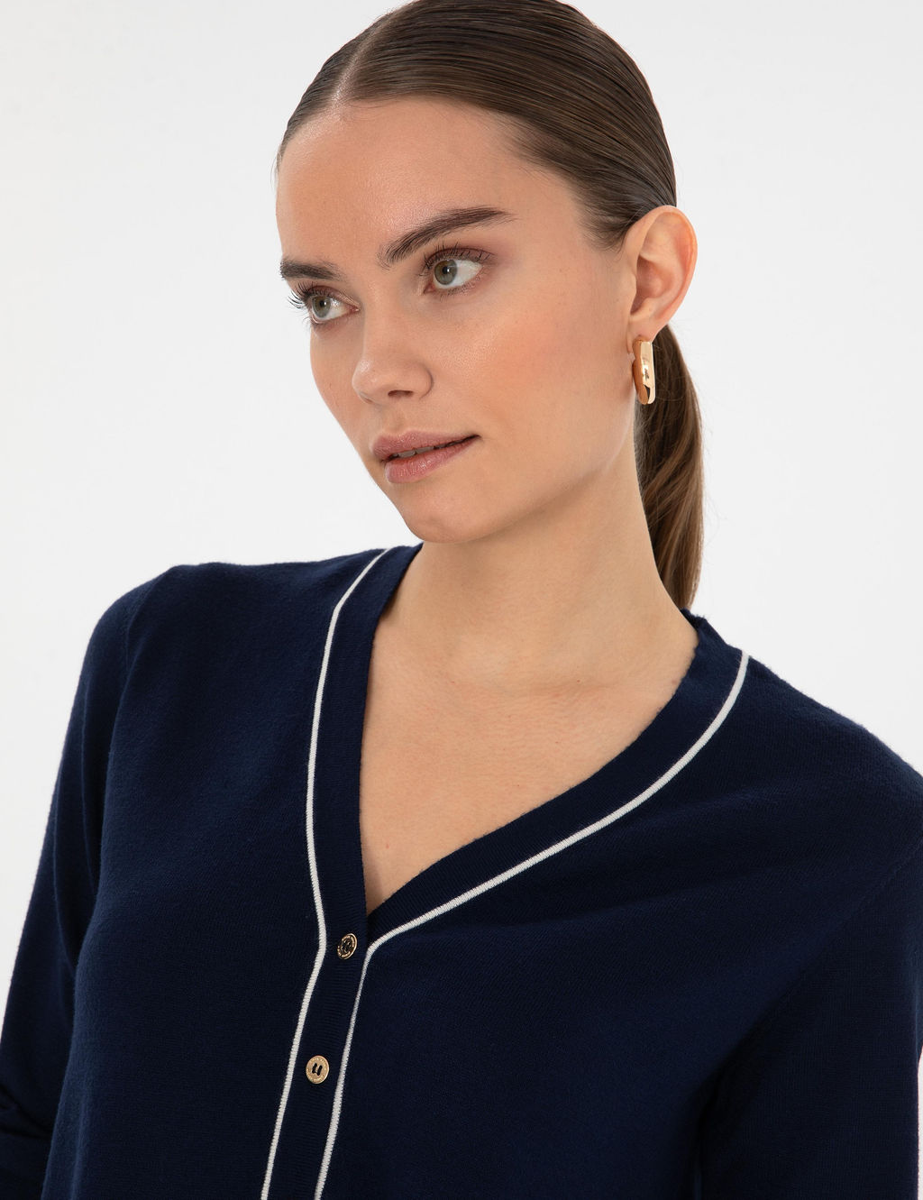 Lacivert Slim Fit Triko H_rka - Pierre cardin фото 2