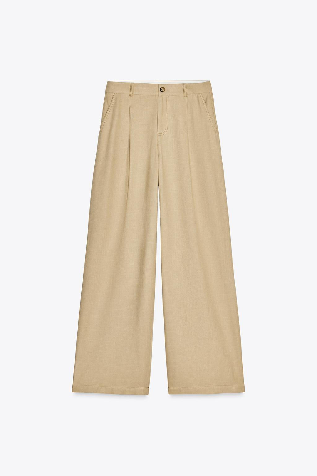 RUSTIC WIDE-LEG TROUSERS - Zara фото 7