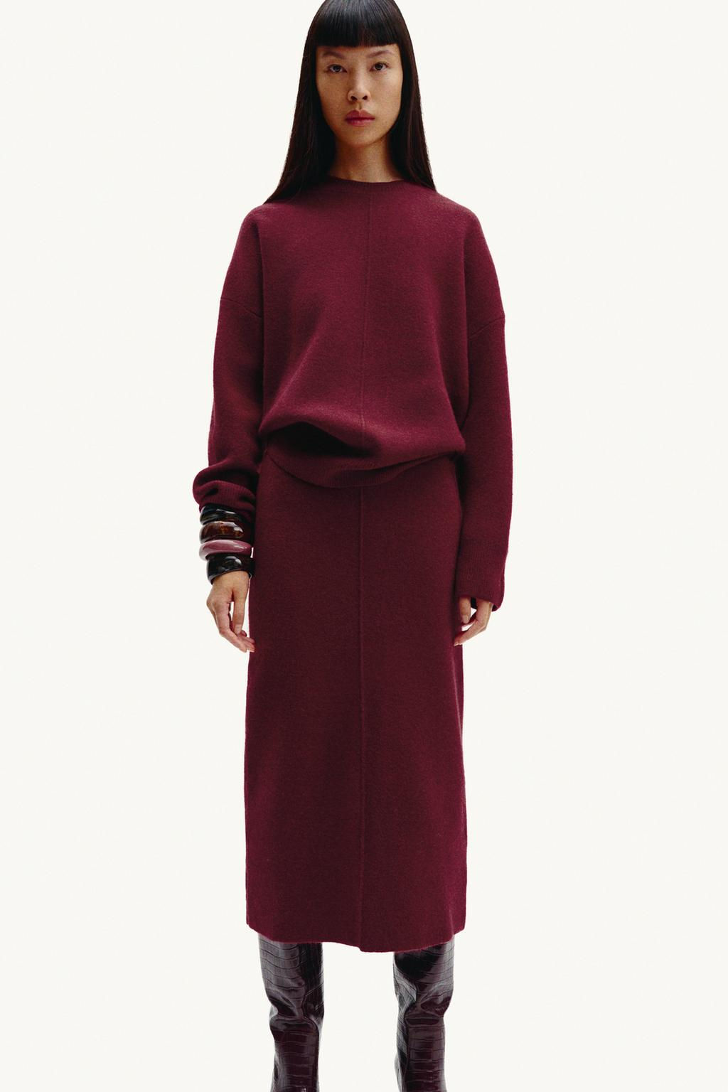 PLAIN KNIT SKIRT - Zara фото 6