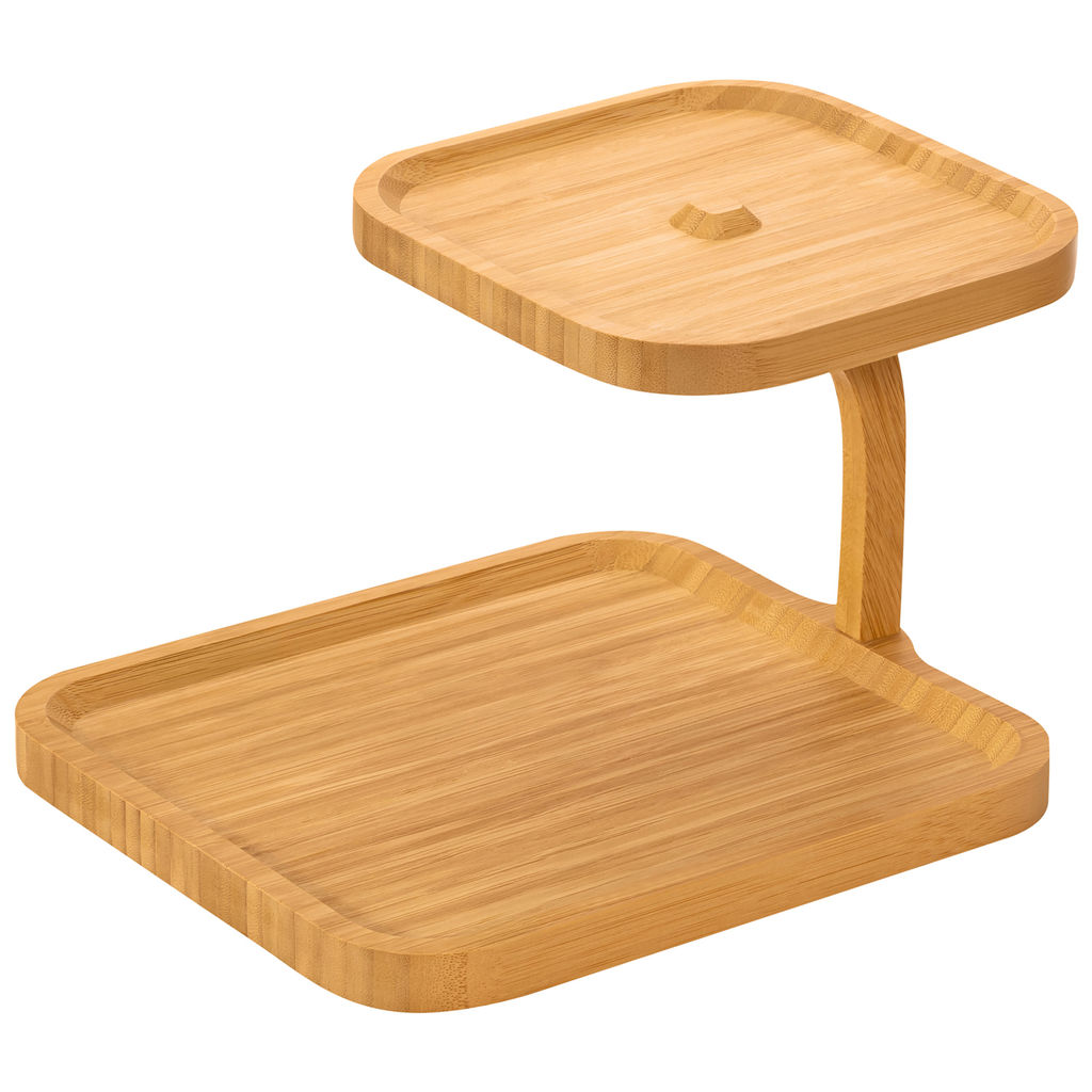 Подставка 2-уровневая 30,5*24,5*18,5 см, многофункциональная, бамбук