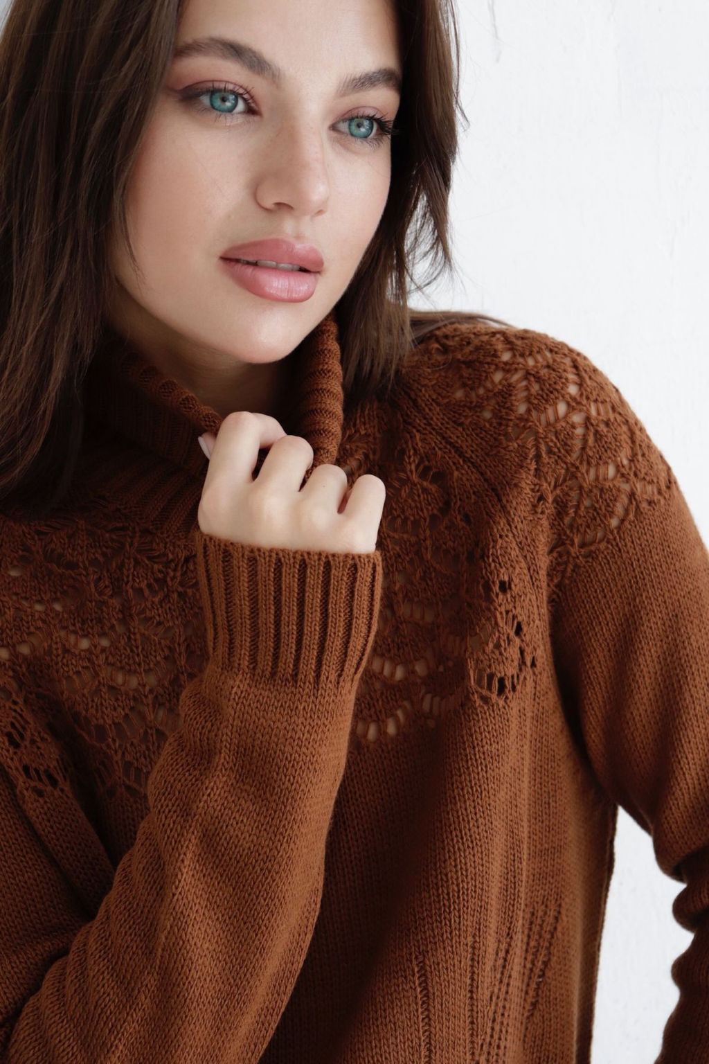 10073 Свитер с альпакой кофейный - Martichelli фото 41