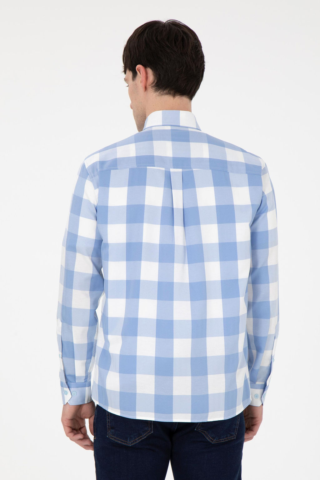 Мужская голубая рубашка с длинным рукавом Неожиданная скидка в корзине - U.s. polo assn фото 5