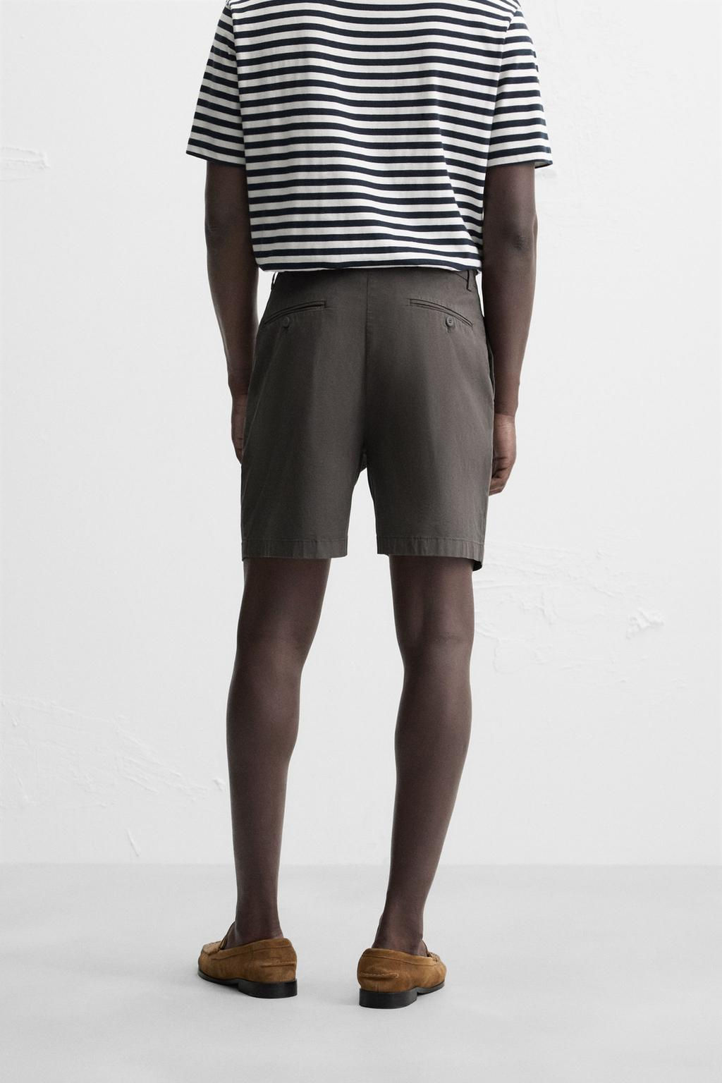 PLEATED REGULAR FIT BERMUDA SHORTS - Zara фото 12