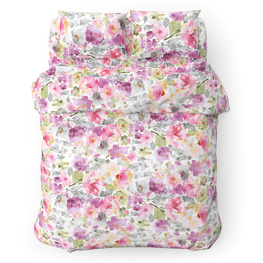 Пододеяльник 2-х спальный "Жаклин" 175х215см, поплин 115г/м2, хлопок 100%, упаковка "классическая" ПВХ 28х41см "Домашняя мода" (Россия)