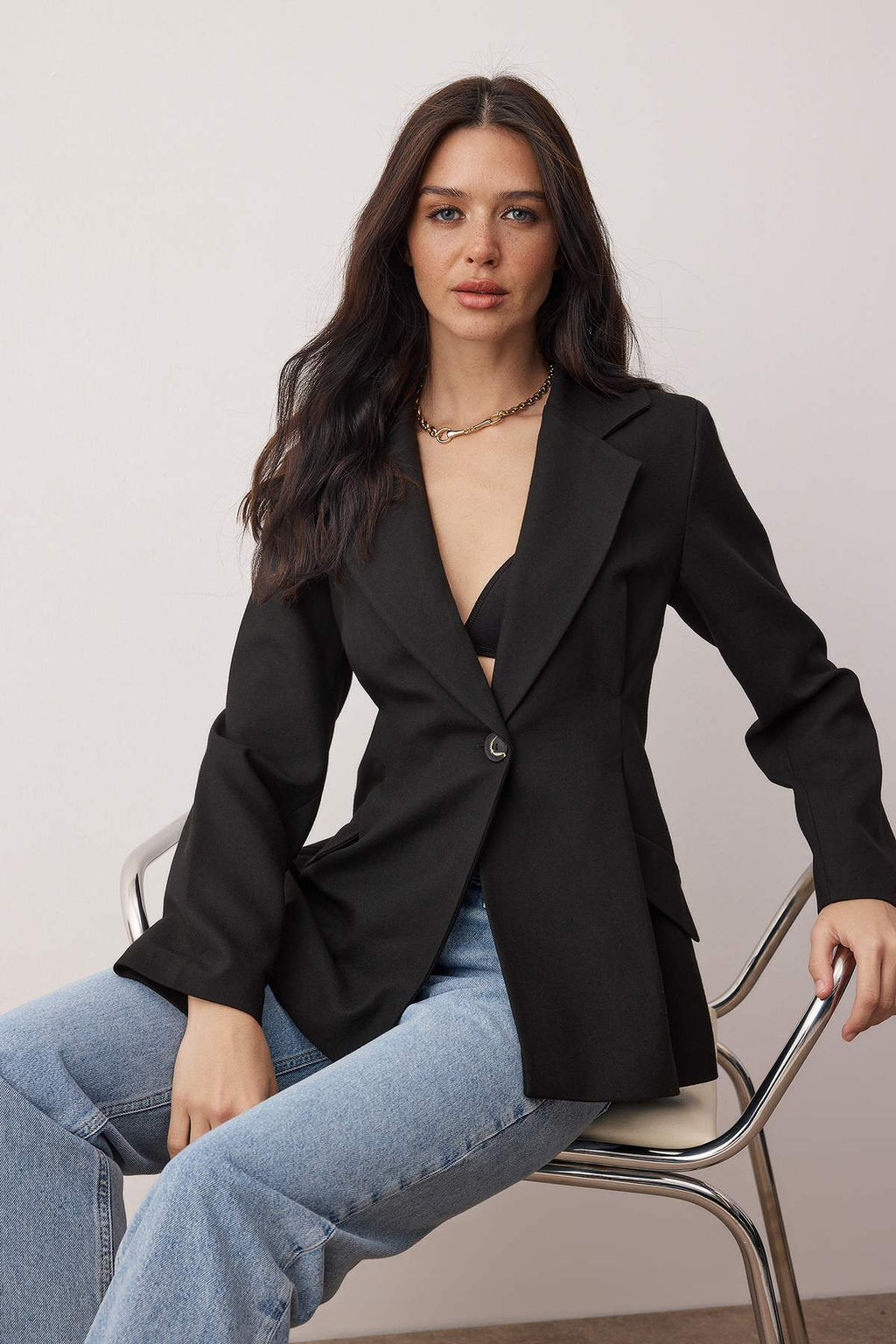 EXCLUSIVE Ozel Koleksiyon Bordo Fitted Kase Blazer Ceket TWOAW26BC00054 - Trendyolmilla фото 19