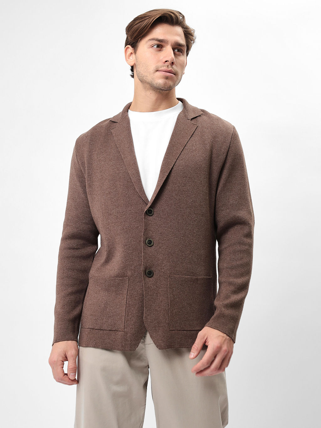 Кардиган мужской GREG G136-KF-коричневый 525 фото 4