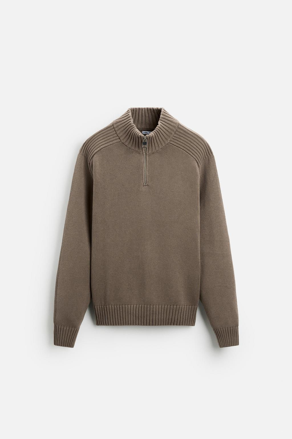 HIGH NECK QUARTER-ZIP SWEATER - Zara фото 23