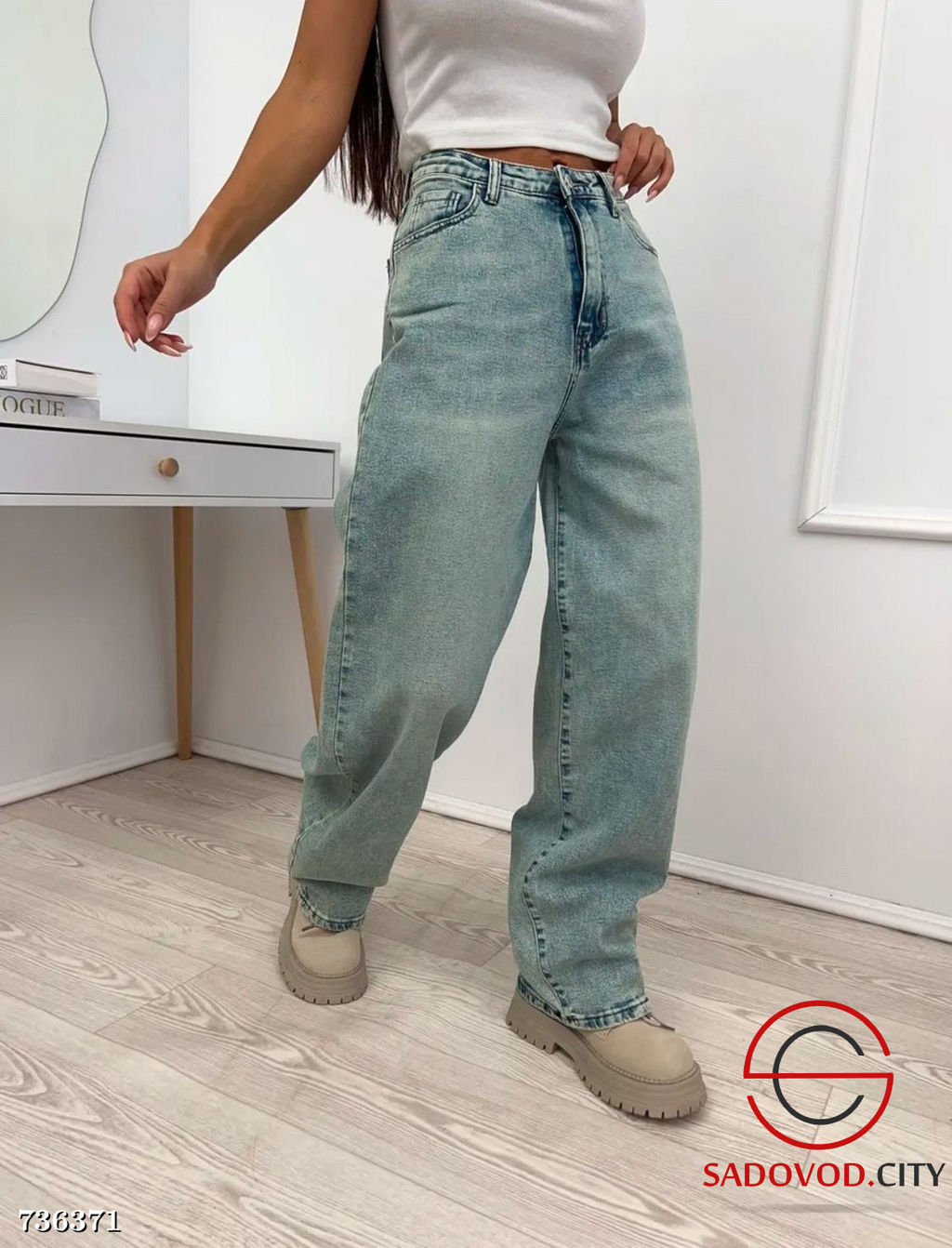 Женские широкие джинсы Багги - Bruno фото 6