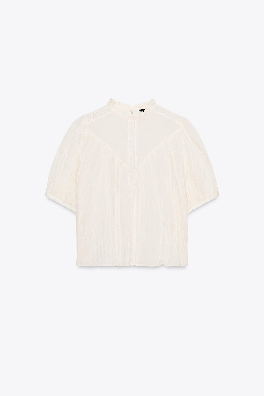 RUSTIC INSERT BLOUSE - Zara фото 5