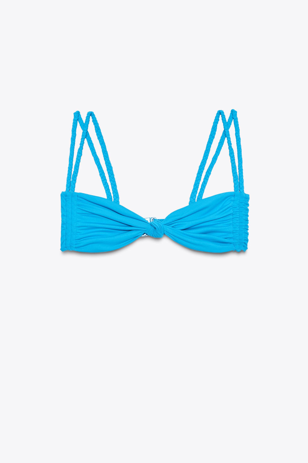 DOUBLE BRAIDED STRAP BIKINI TOP - Zara фото 7