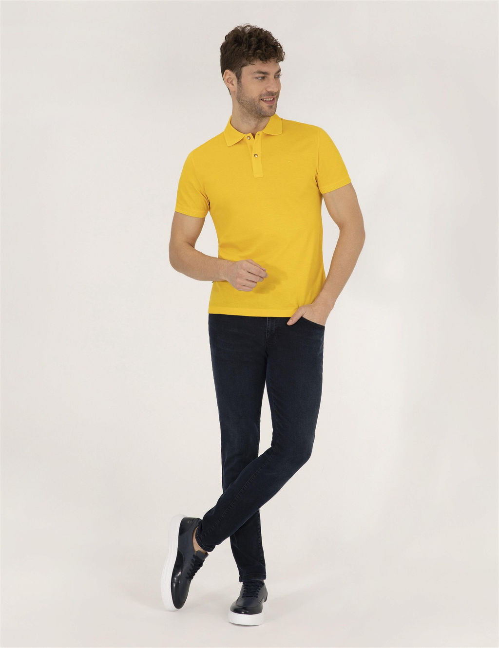 Sar_ Slim Fit Polo Yaka Merserize Ti__rt - Pierre cardin фото 4