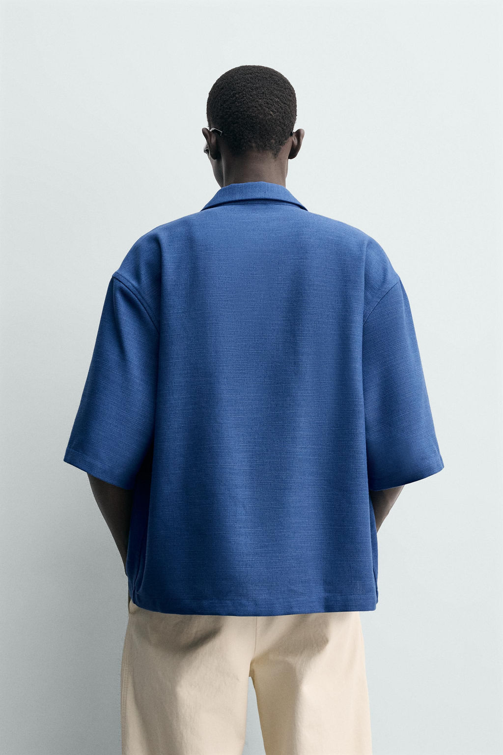 CAMISA BOXY FIT ESTRUCTURA / Azul?n - Zara фото 3