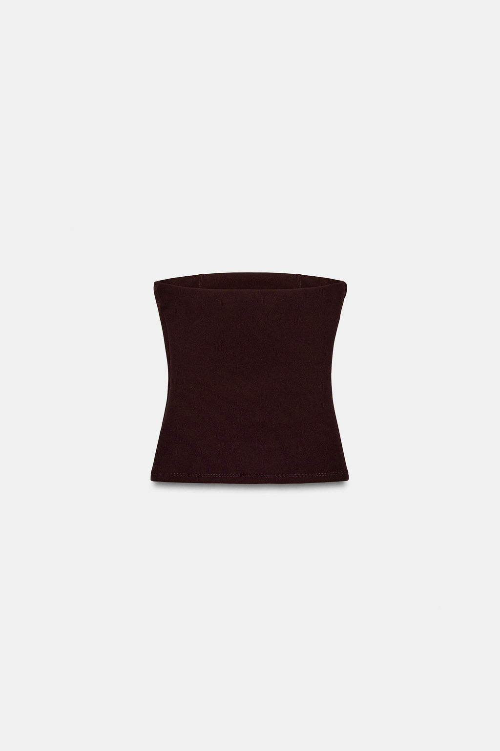TOP BANDEAU STRETCH TACHAS / Marr?n oscuro - Zara фото 5