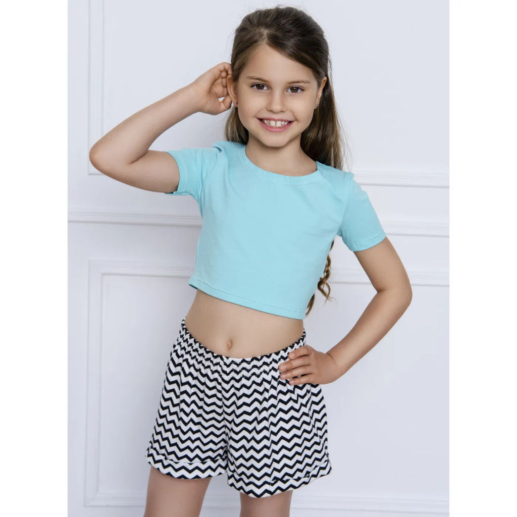 Комплект топ кулирка лайкра, шорты интерлок 7028900103 - Youlala фото 3