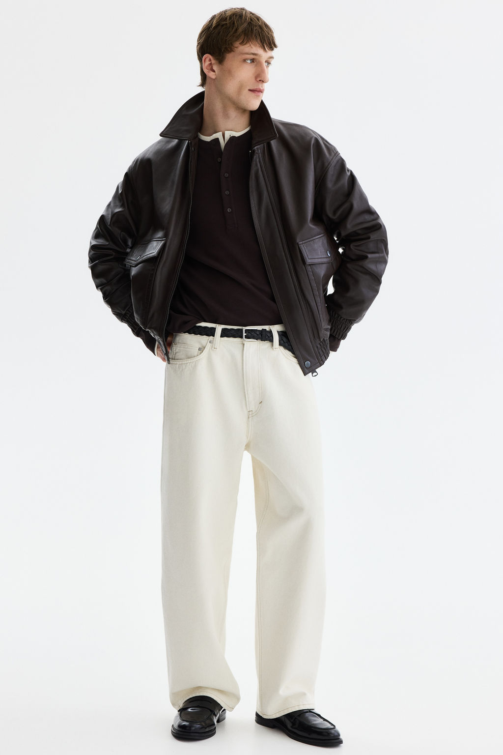 Camiseta de canal? con cuello panadero Slim Fit - H&m фото 6
