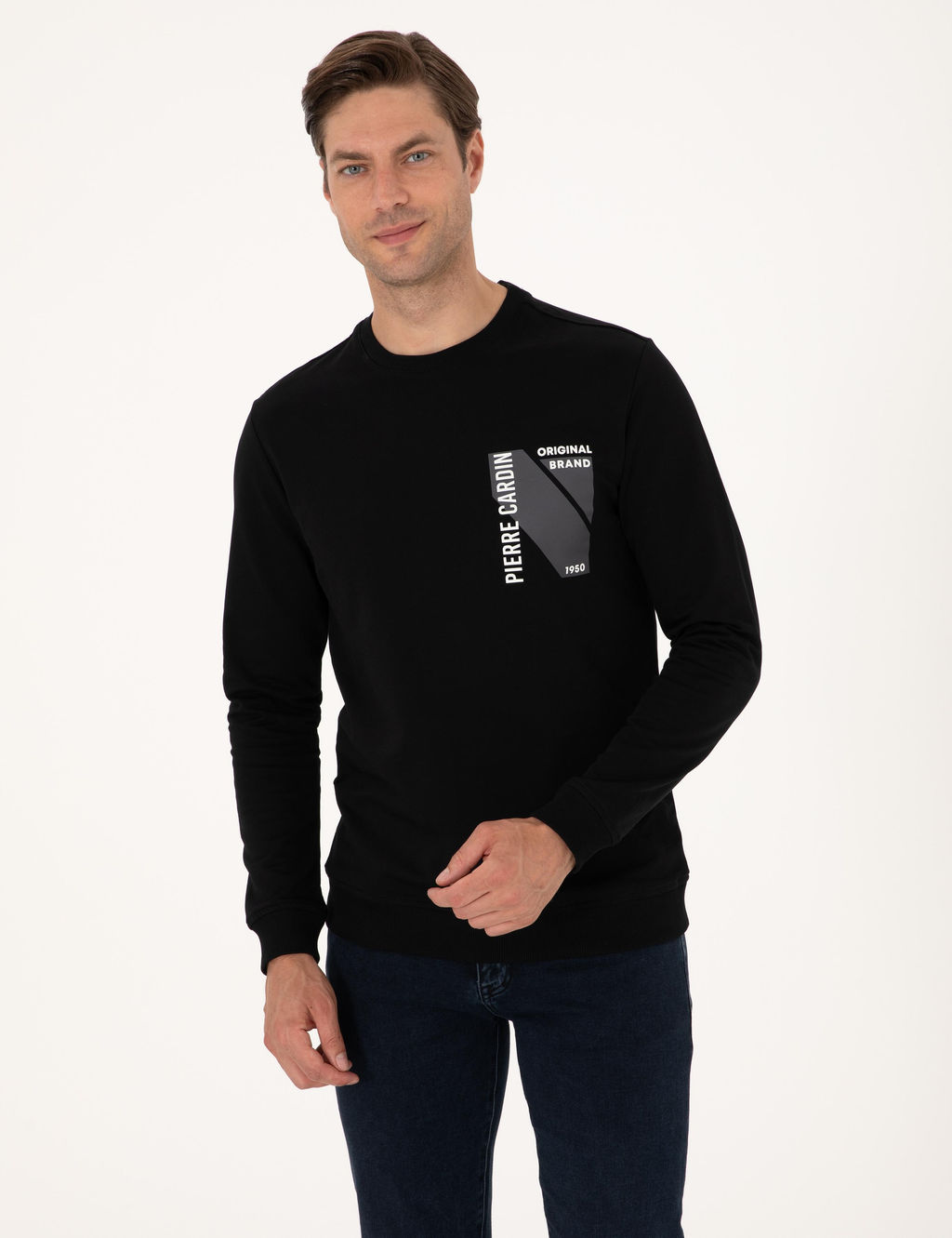 Siyah Regular Fit Sweatshirt