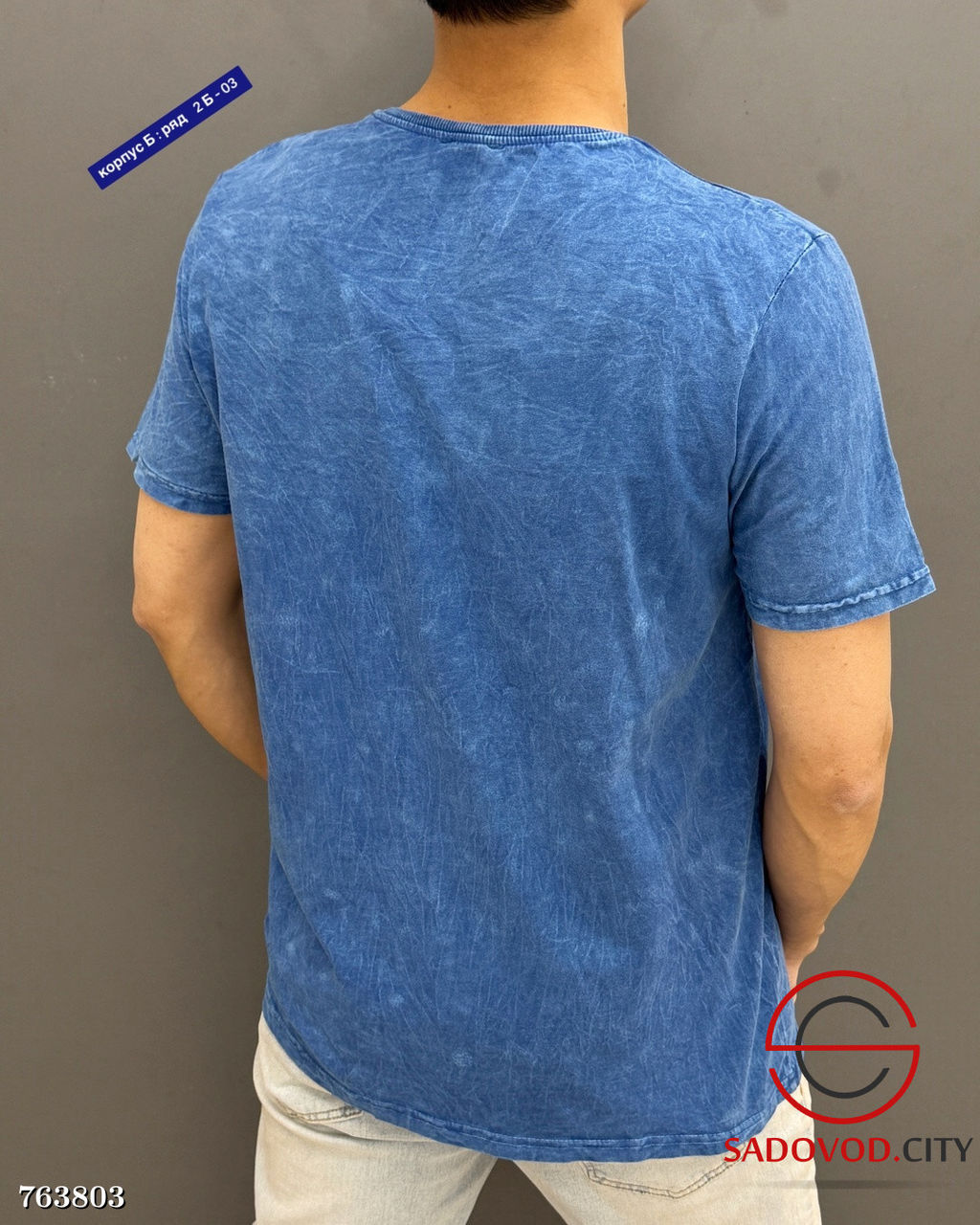 Мужская однотонная футболка