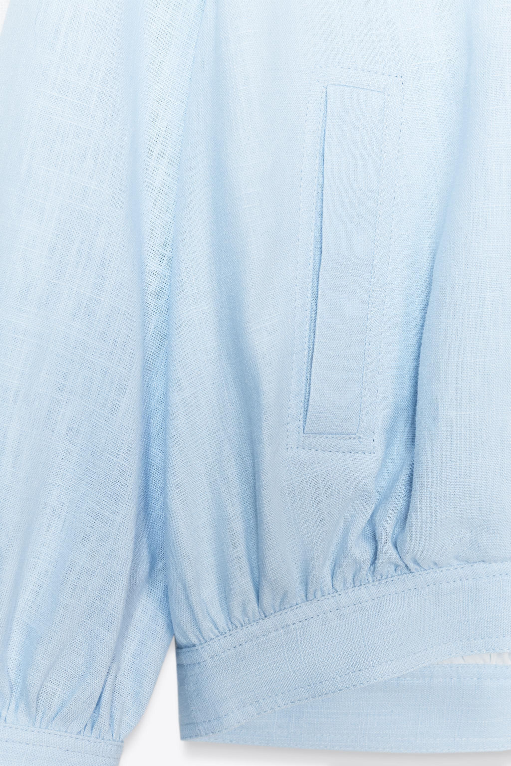 BOMBER JACKET WITH LINEN BLEND - Zara фото 7