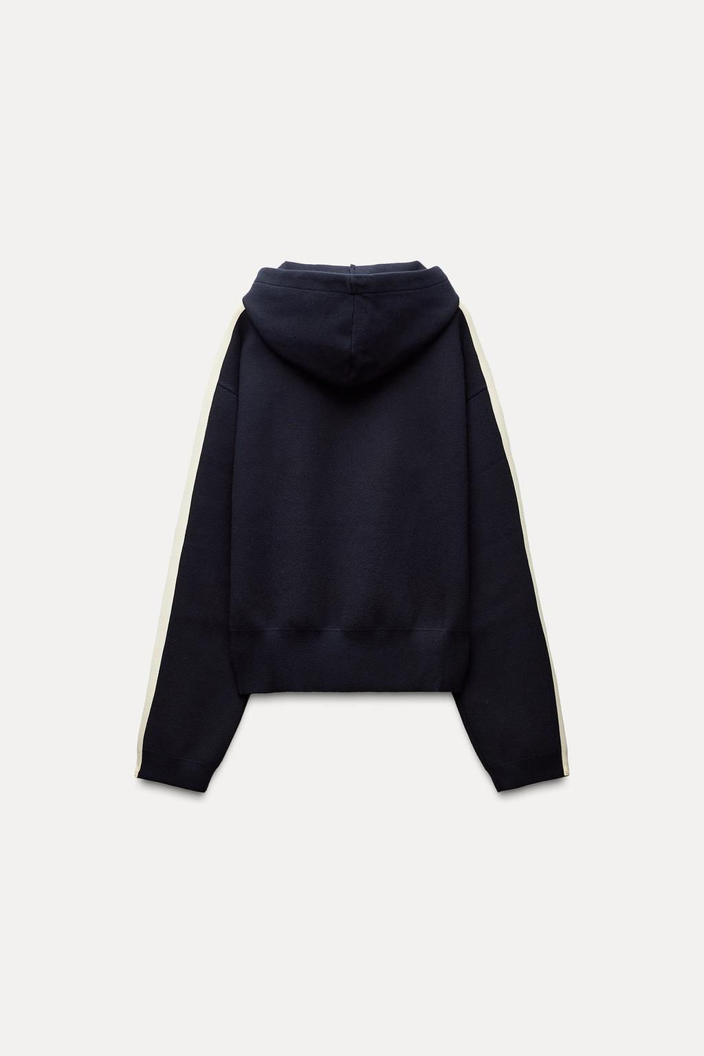KNIT SWEATSHIRT WITH SIDE STRIPE - Zara фото 4