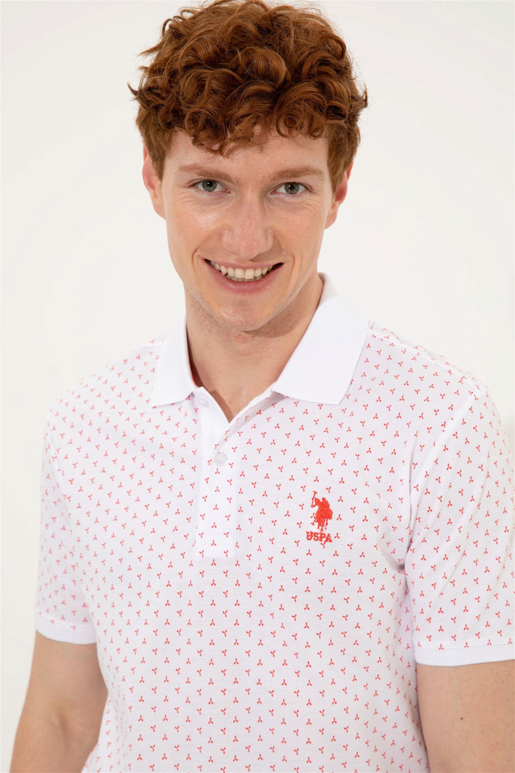 U. S. Polo Assn Мужская красная футболка с воротником-поло - U.s. polo assn фото 8