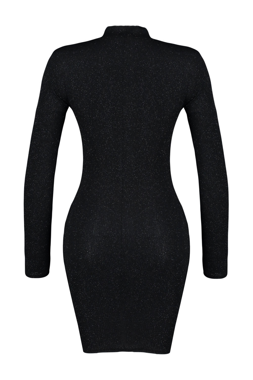 Trendyolmilla Siyah Vucuda Oturan Par?lt?l? Simli Orme K?sa S?k Abiye Elbise TPRAW24EL00006  фото 8