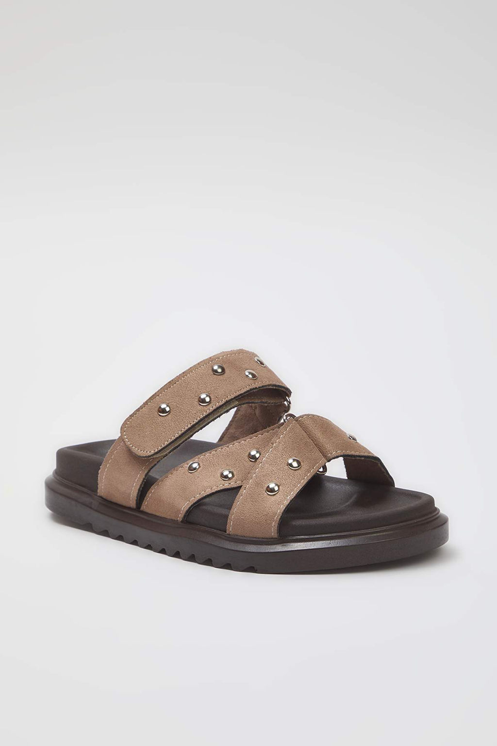 Trendyolmilla Shoes Vizon Suet Trok Tasl? Kad?n Terlik TAKSS25TE00036  фото 4