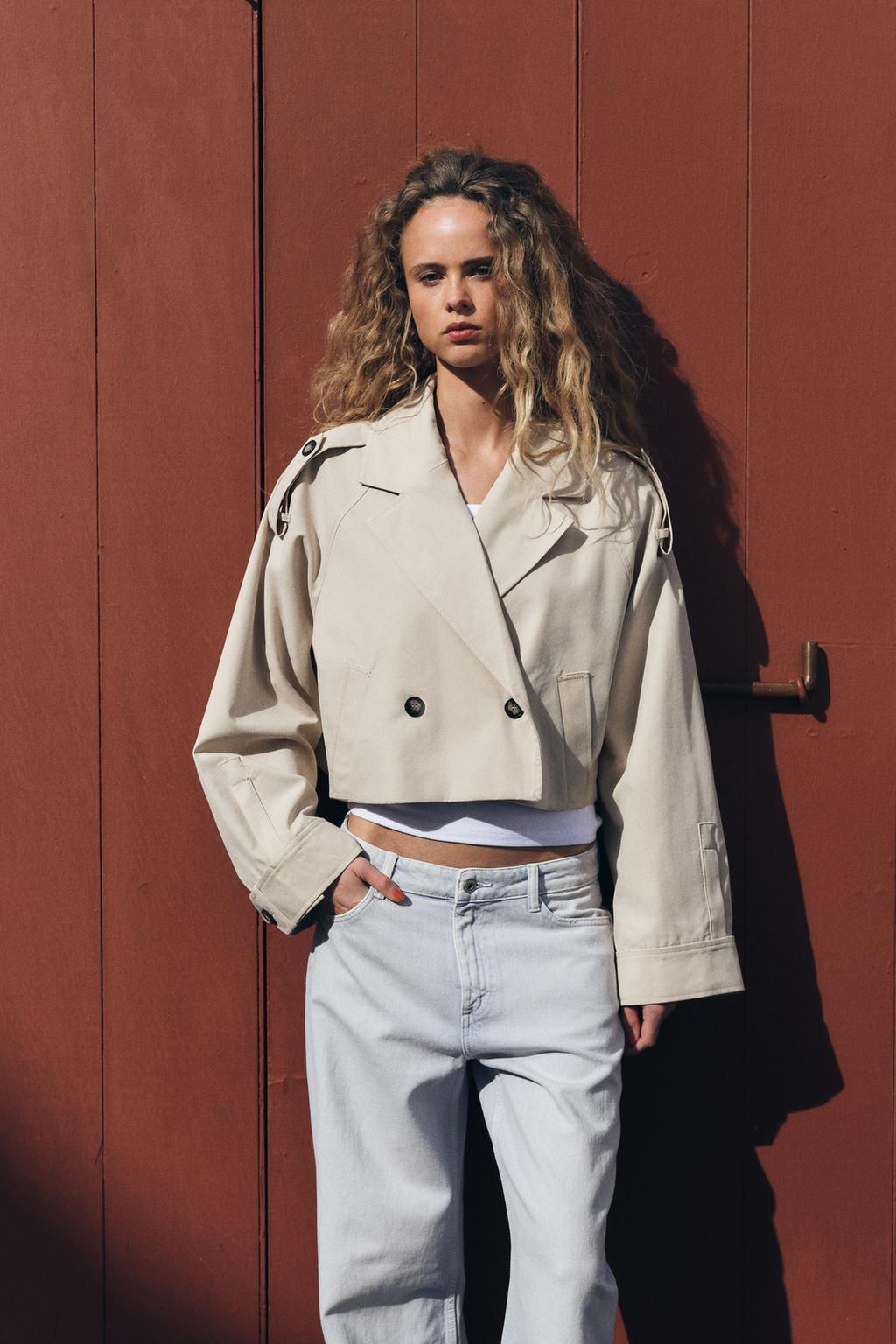 SHORT DOUBLE-BREASTED TRENCH COAT - Zara фото 3