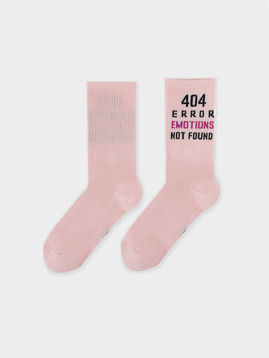 Цена за 5 пар! Носки женские розовые с рисунком в виде надписи "404 ERROR..." розовый 217K-2691