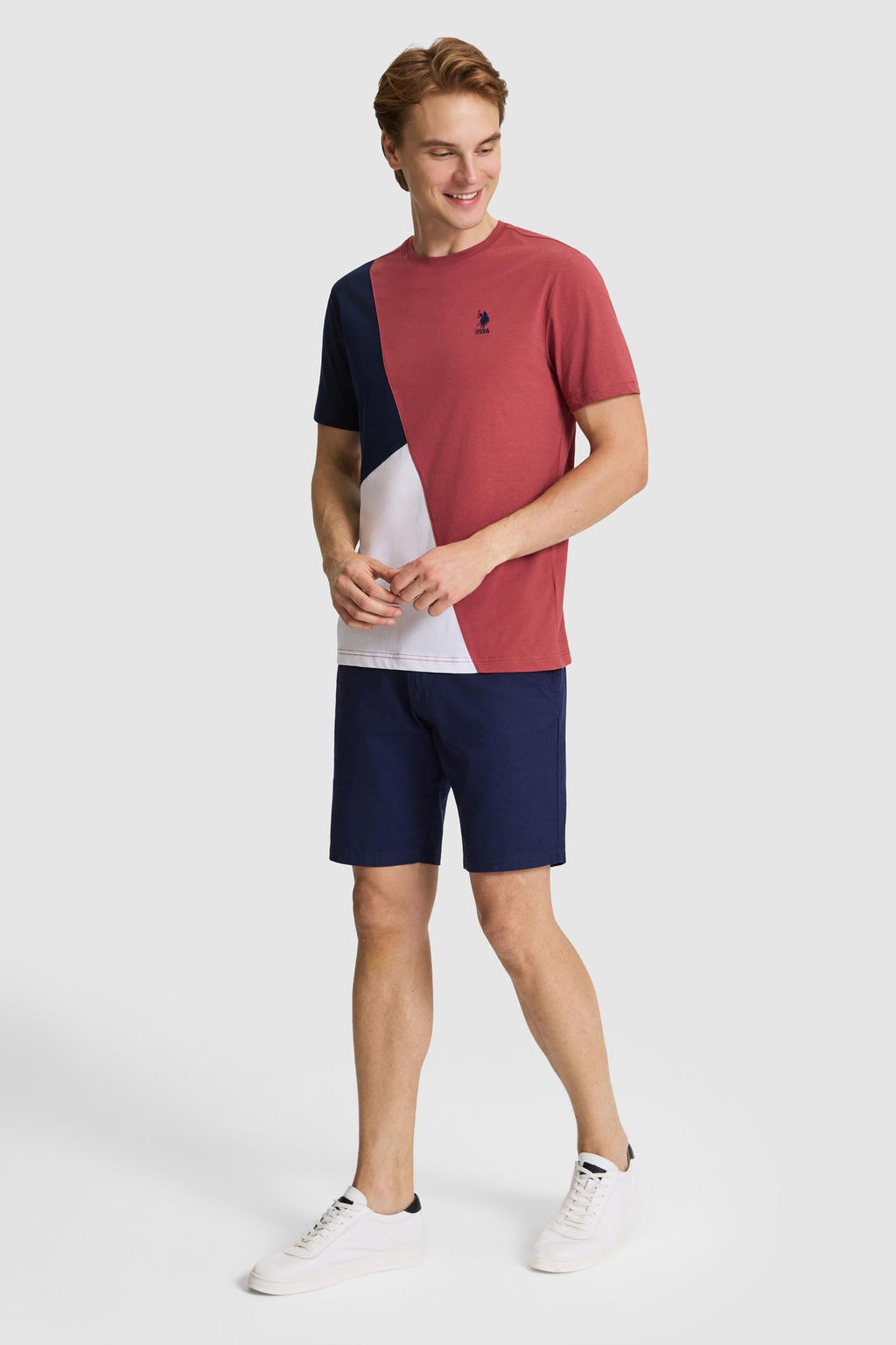 Erkek Vi_ne Regular Fit Bisiklet Yaka Ti__rt