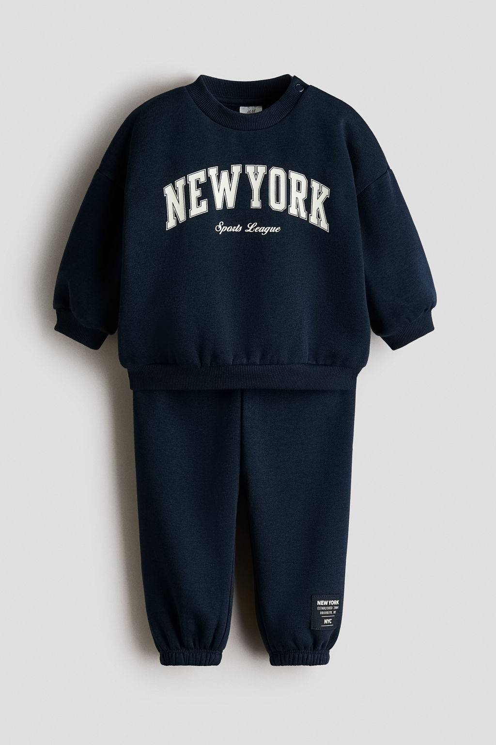 Conjunto estampado de 2 piezas en tejido sudadera