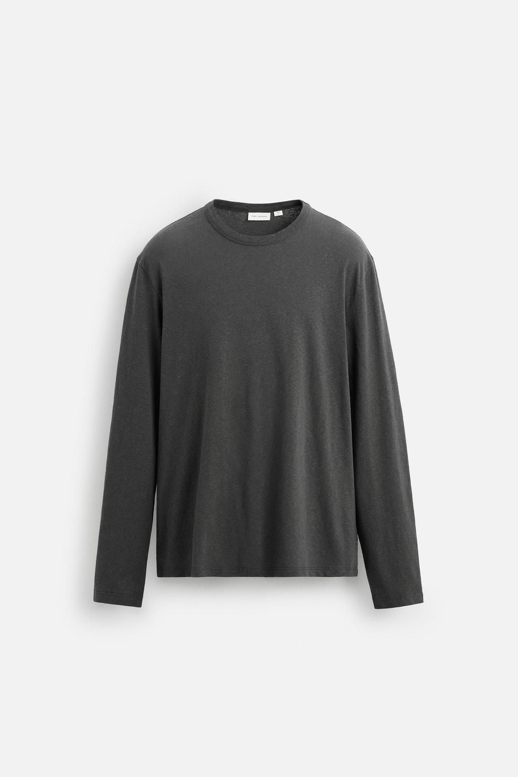 COTTON - HEMP T-SHIRT - Zara фото 15