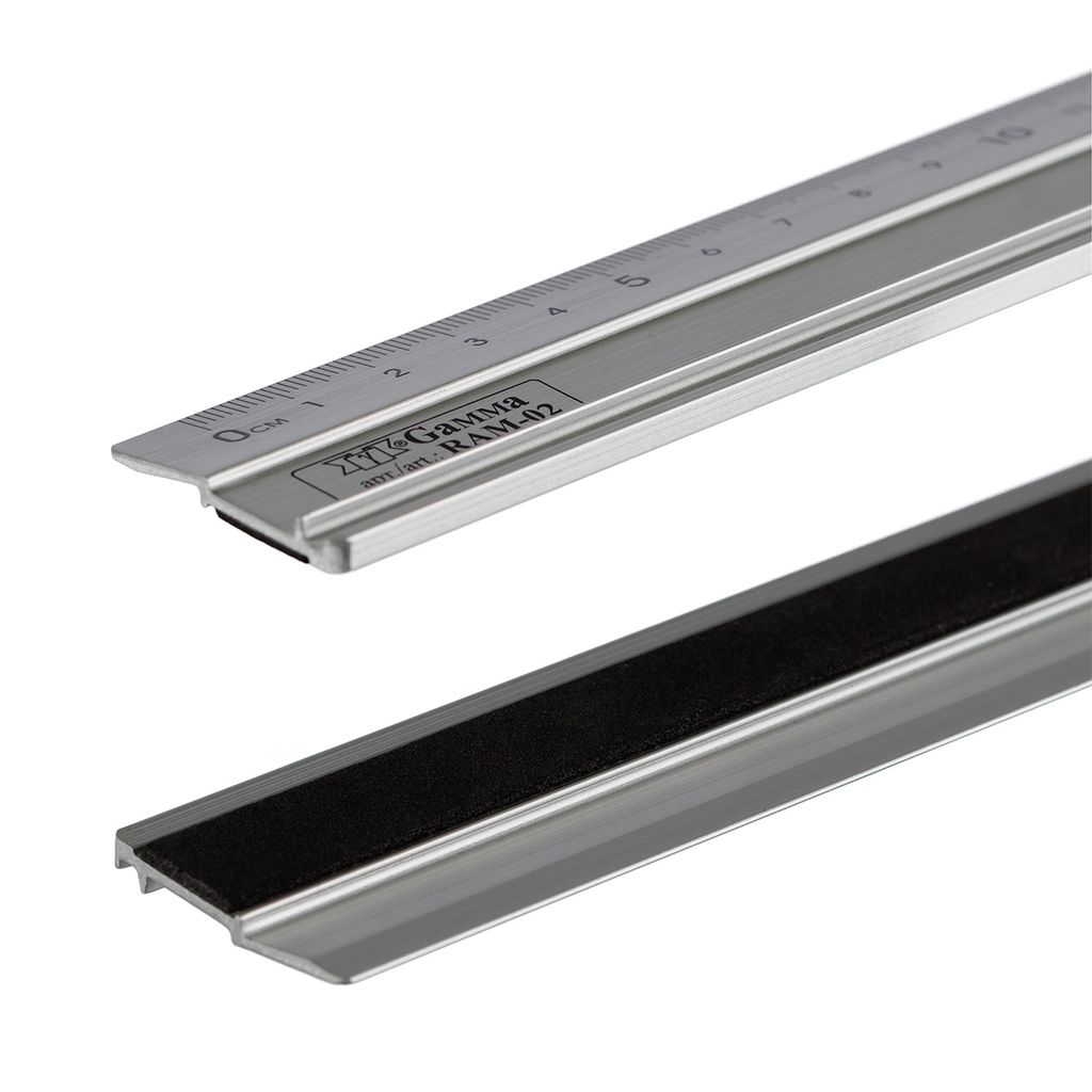 Gamma RAM-02 Линейка универсальная алюминий 50 см х 3.5 см в чехле с нескользящим покрытием Non-Slip