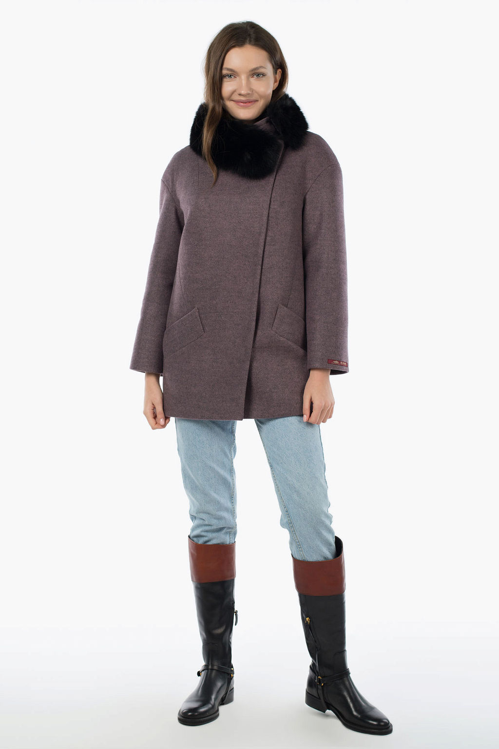 Мех натуральный (песец) Пальто утепленное Термофинн 100 г