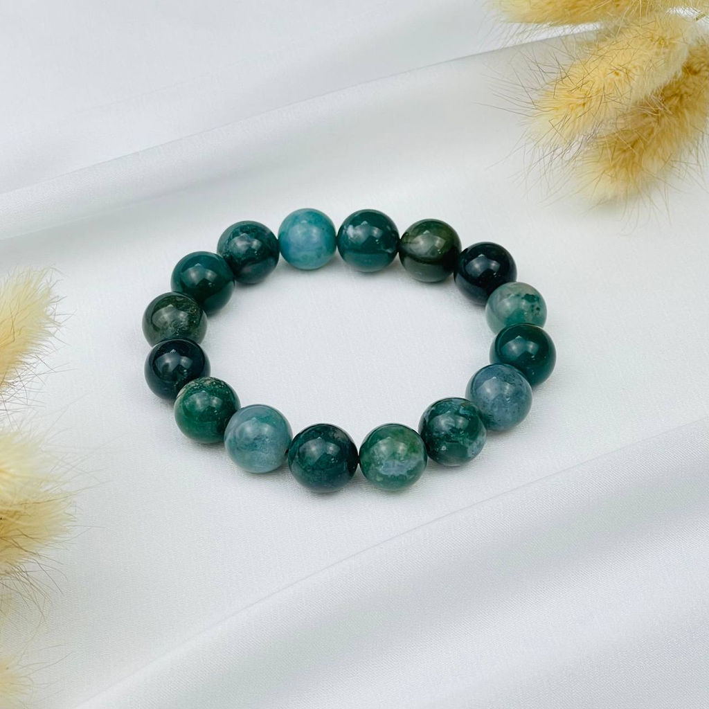 Браслет из Агата мохового 17 см