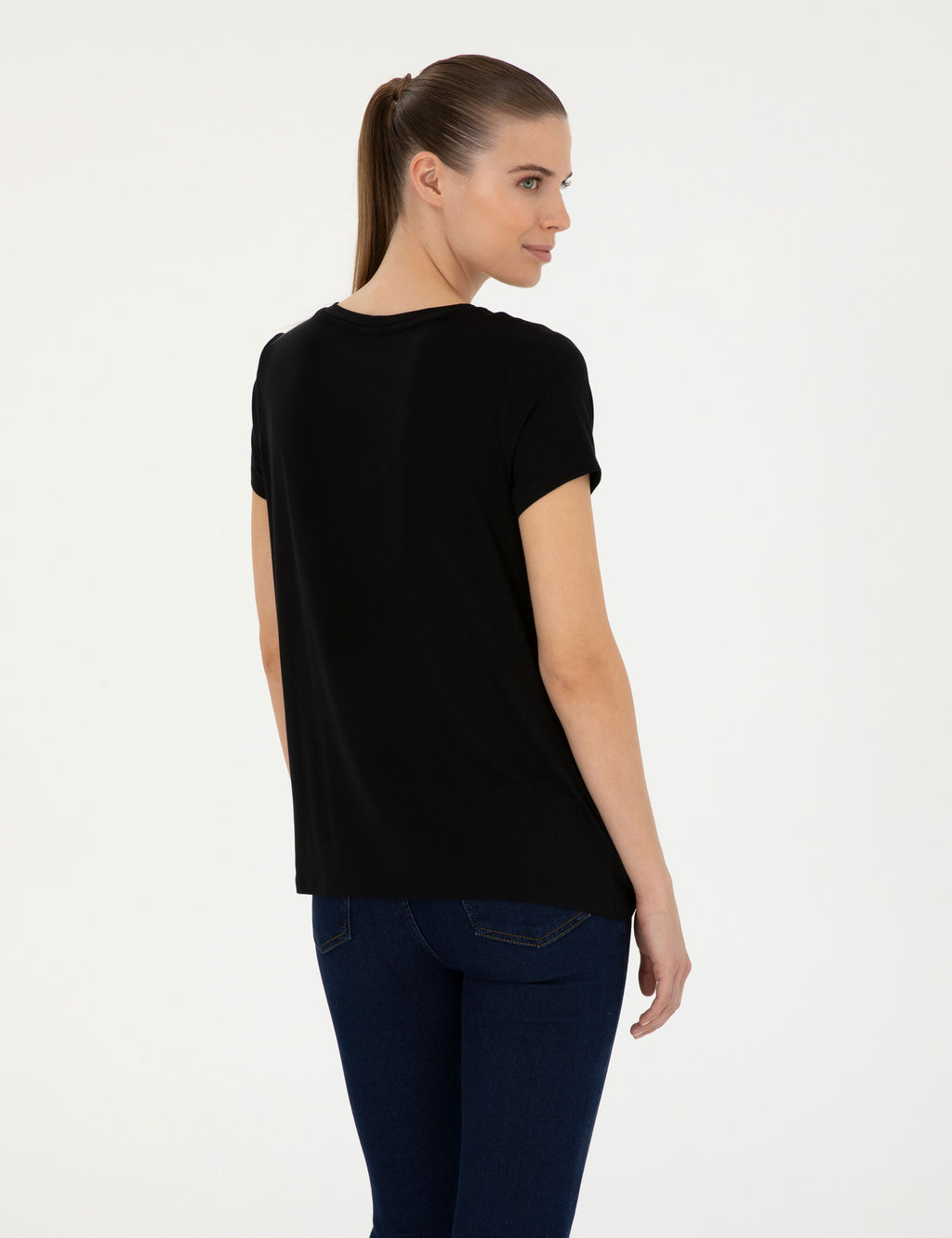 Siyah Comfort Fit Basic Ti__rt