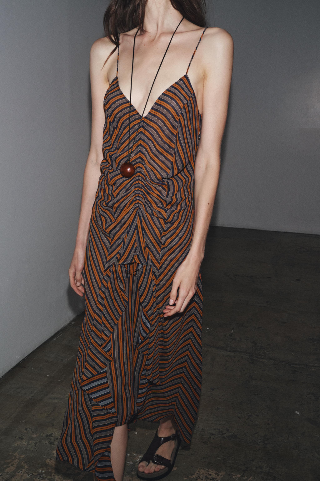 ZW COLLECTION STRIPED CAMISOLE DRESS - Zara фото 4