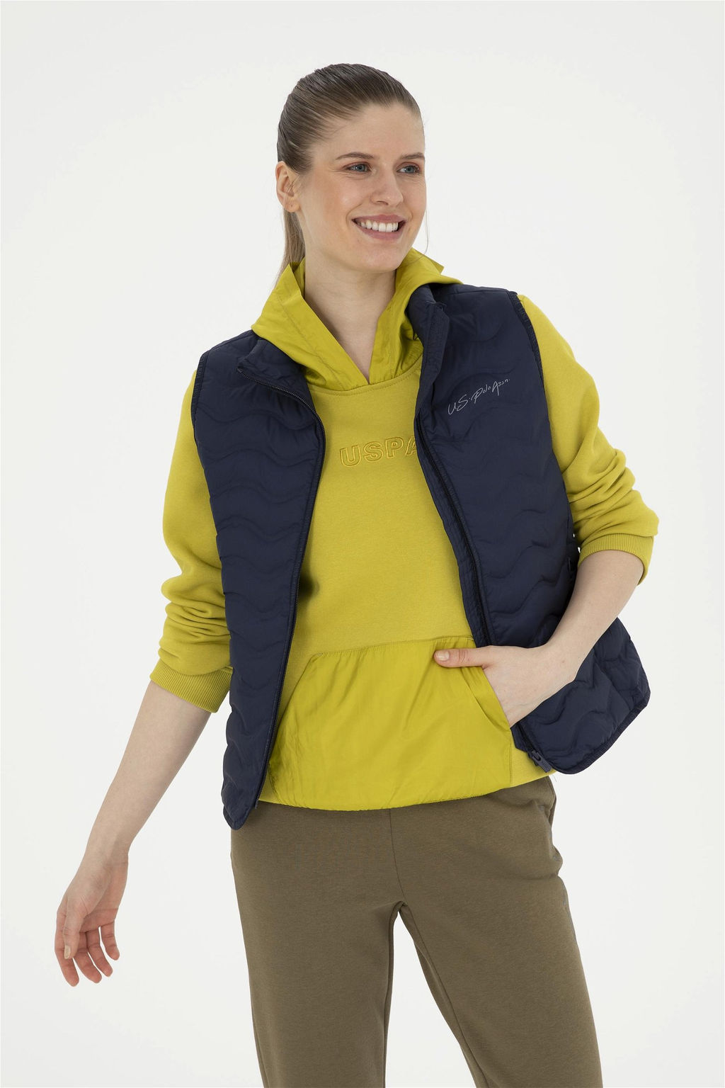 Женский темно-синий жилет Неожиданная скидка в корзине