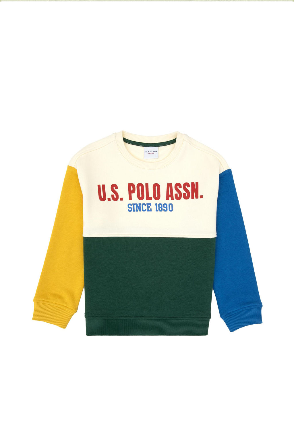 Erkek _ocuk Koyu Ye_il Bisiklet Yaka Sweatshirt Sepette S_rpriz _ndirim - U.s. polo assn фото 2