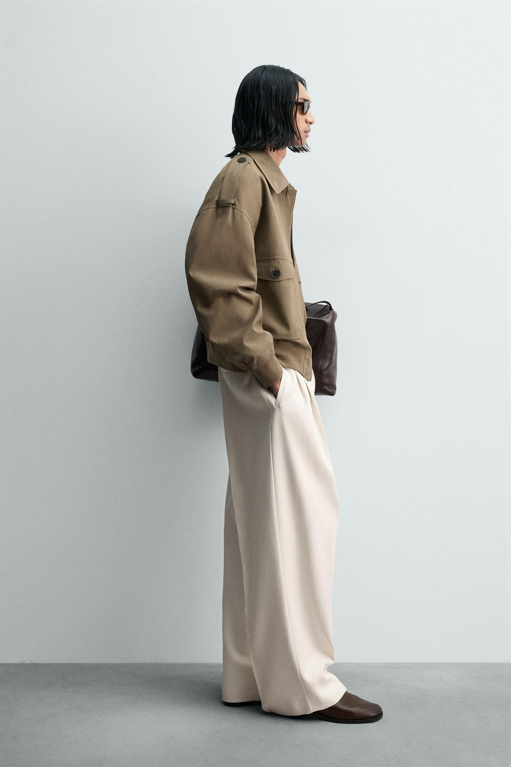 LIMITED EDITION VISCOSE-COTTON RELAXED FIT JACKET - Zara фото 13