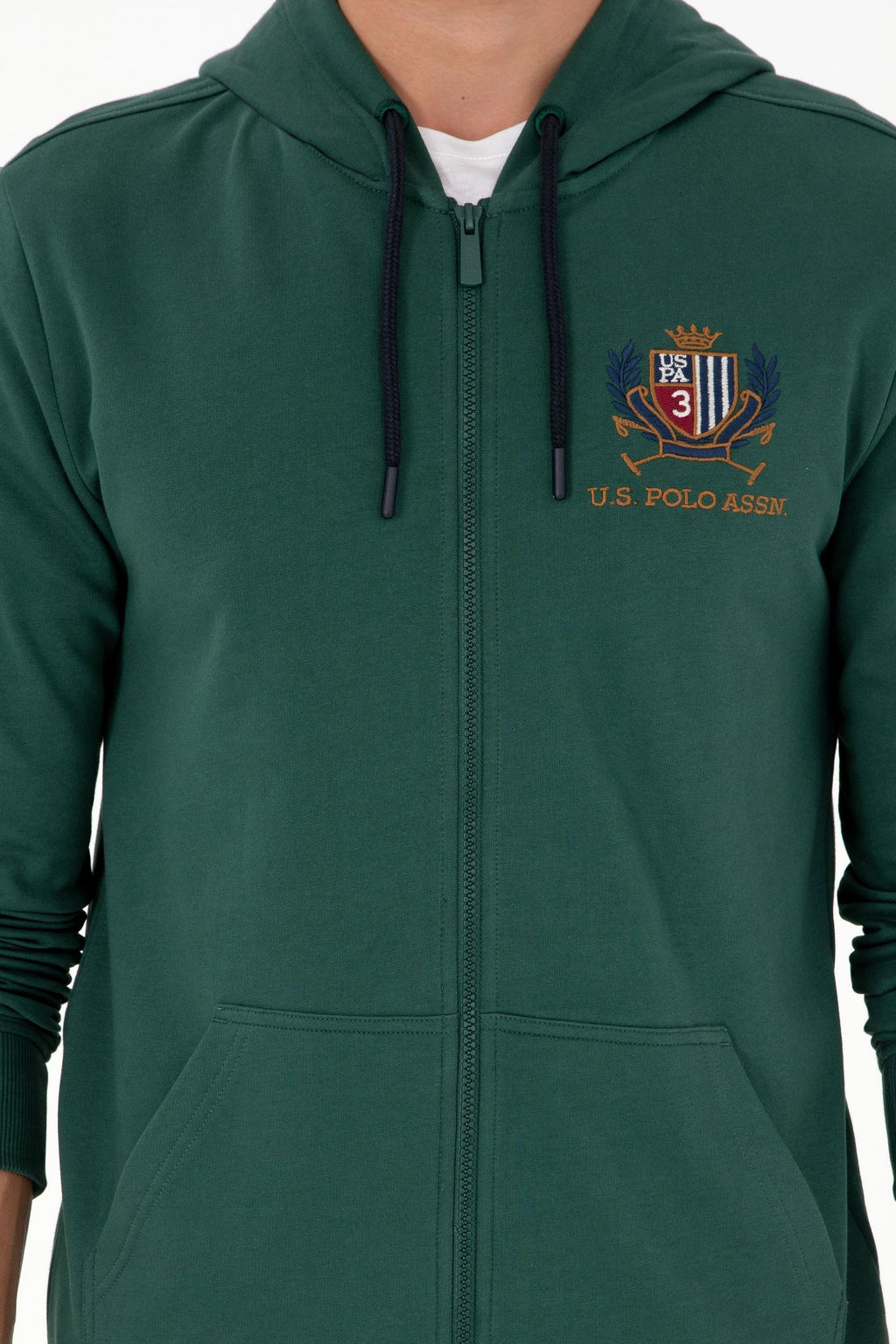 Мужской темно-зеленый вязаный кардиган - U.s. polo assn фото 6