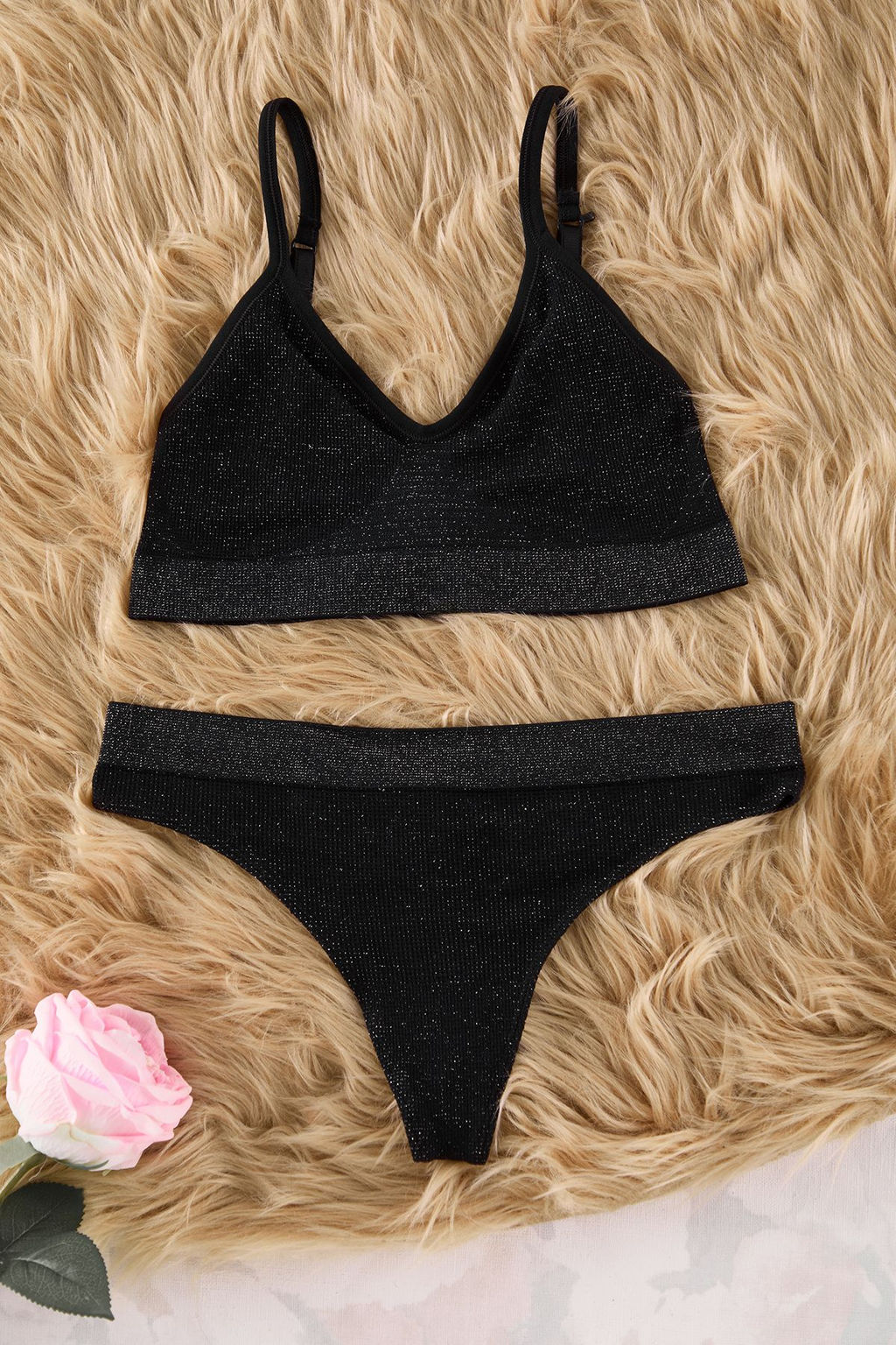 TRENDYOLMILLA Bordo Seamless/Dikissiz Simli/Parlak Kaps?z Orme Ic Camas?r? Tak?m? THMSS25CC00001  фото 5