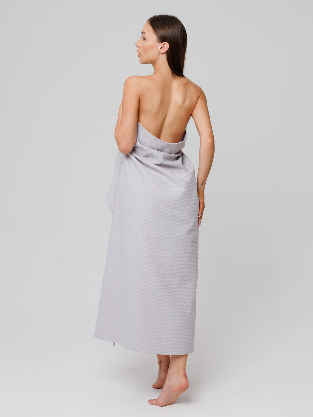 Однотонное вафельное полотенце Ромбы серый ПВ-11 (20) 70х140