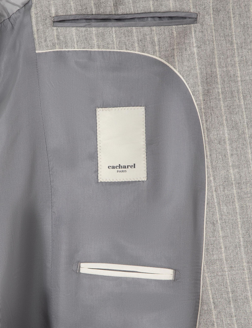 Светло-серый приталенный костюм - Cacharel фото 6