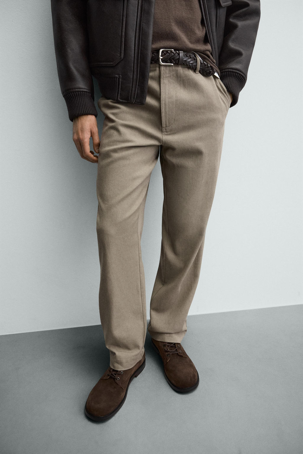WASHED CHINO TROUSERS - Zara фото 5