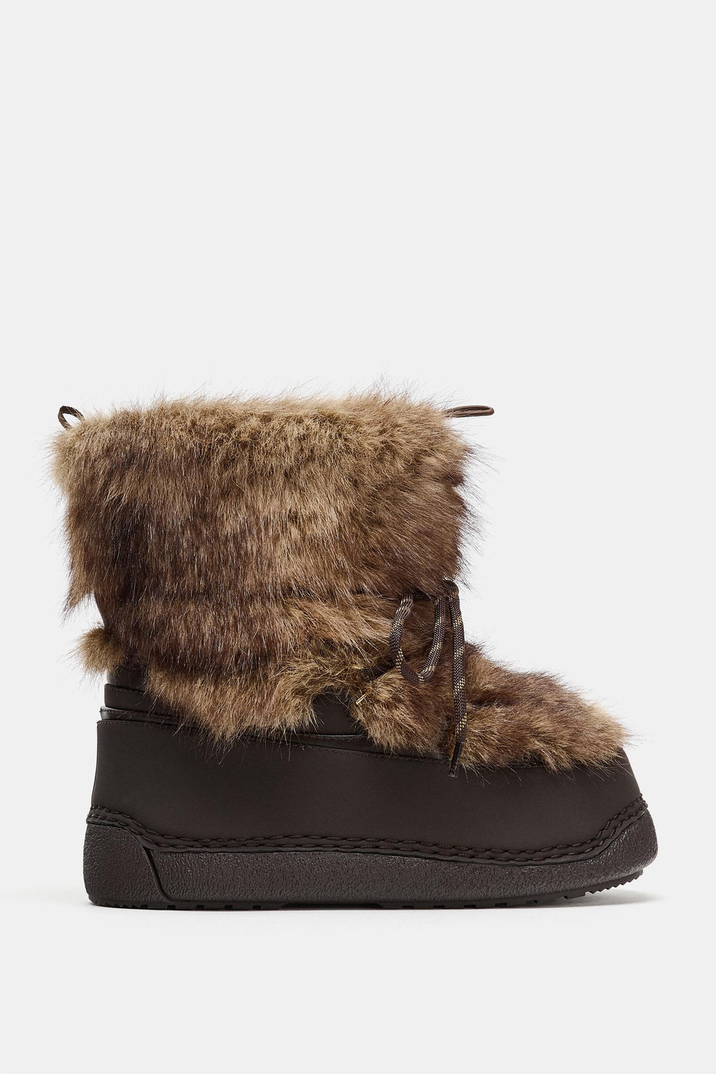 COMBINED FAUX FUR ANKLE BOOTS SKI COLLECTION - Zara фото 7