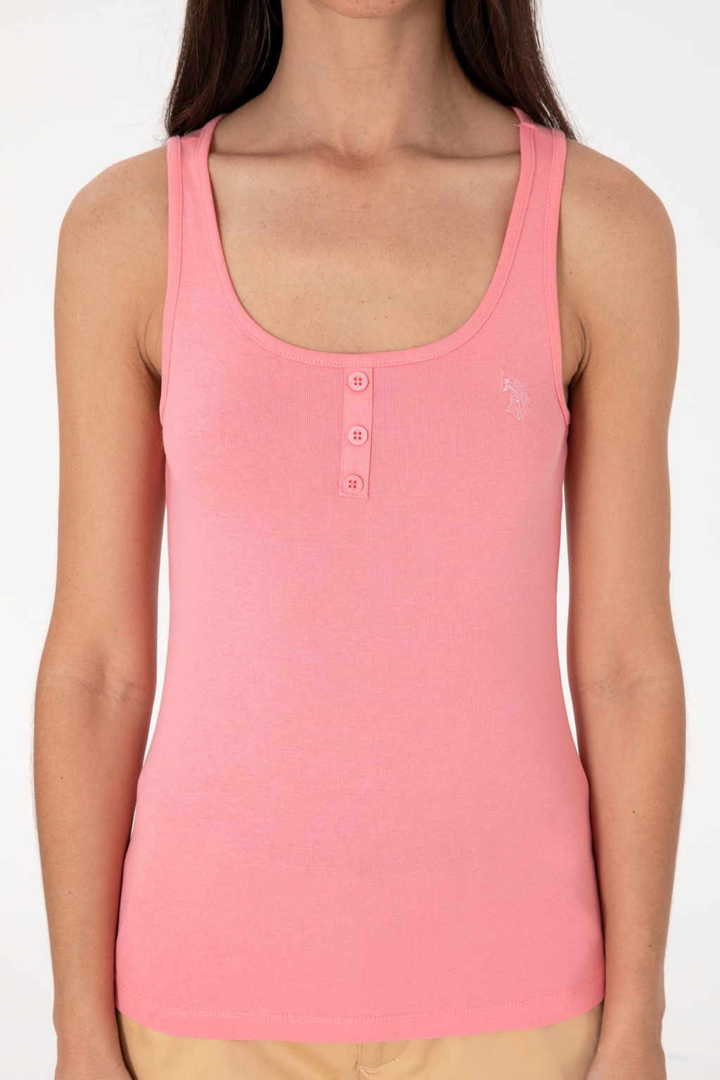 Kad_n Pembe Kolsuz Bisiklet Yaka Basic Ti__rt Sepette S_rpriz _ndirim - U.s. polo assn фото 6